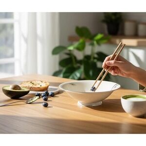 Polaris Syracuse China Vintage 1960s Bowl 8.5"‎ Diameter X 2.75" Height Ivory